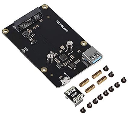 DollaTek X850 V3.0 mSATA SSD Speichererweiterungsplatine Upgrade-Version für Raspberry Pi 3 Modell B / 2B / B +