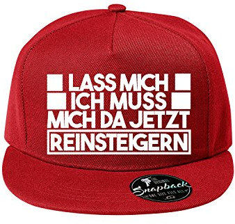 Ich muss Mich da jetzt Reinsteigern Baumwolle Baseball Cap, Basecap - Unisex Cap, Sport, Reisen, Style - Baseball Cap, Mütze (Cap 352 Rot)
