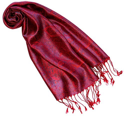 Lorenzo Cana Luxus Seidenschal für Frauen Schal 100% Seide gewebt Damenschal elegant Paisley Muster Mehrfarbig 7818577