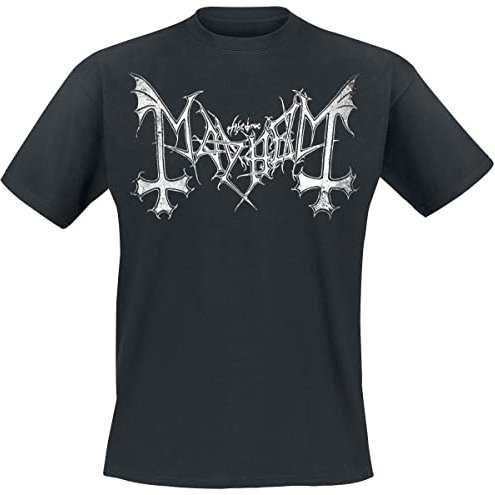 Mayhem Distressed Logo Männer T-Shirt schwarz S 100% Baumwolle Band-Merch, Bands