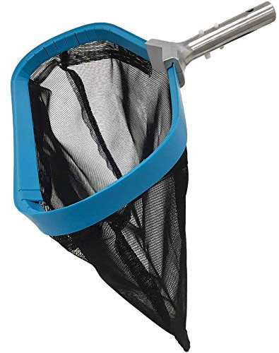 U.S. Pool Supply Professional Heavy Duty 19 Swimming Pool Leaf Skimmer Rake with Strong Reinforced Aluminum Frame Handle, Deep Net Bag - Commercial Grade - Fast Cleaning, Easy Debris Pickup & Removal