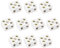 sourcing map Morsettiere in ceramica a 2 vie connettori in ceramica porcellana ad alta temperatura 21.5x19.5x14.2mm per cavo elettrico 10 pz