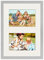 PHOTOLINI Bilderrahmen A4 Holz MDF Silber, DIN A4 Bilderrahmen 21x30 cm mit Passepartout für 2 Bilder, Acrylglas bruchsicher, picture frame zum Aufhängen & Aufstellen, Rahmen 30x21 für Fotos & Poster