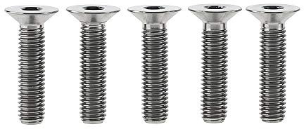 Yaruijia Bullone in titanio DIN7991 M6 x 10 12 15 20 25 30 35 40 45 mm a testa svasata esagonale Viti a testa svasata M6 x 30 mm, confezione da 5 (M6 x 30 mm, titanio)