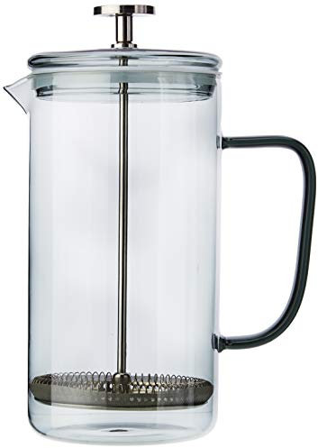 La Cafetière Core Kaffeepresse/French Press Kaffeemaschine aus Borosilikatglas, Rauchgrau, 8 Tassen