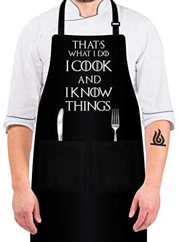 Cozy Mart Grillschürze, lustig, Aufschrift Grill That's What I Do I Cook and I know Things