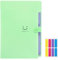 KONVINIT Dokumentenmappe,Fächermappe a4 erweiterbar Organizer Mappe mit Tasche Sortiermappe mit Druckknopf Document Organizer,Mappe a4 Papier Organizer,grün
