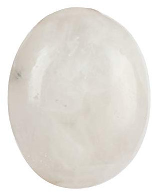 REAL-GEMS 100 % natürlicher, weißer Mondstein, AAA+++, Qualitätsstein, 31,00 Karat, erstaunlich glatter, ovaler Cabochon, loser Mondstein, Stein, Mondstein