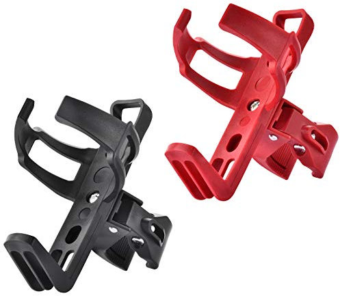 OstWony - 2 jaulas para botellas de bicicleta sin tornillos, súper simples y rápidas de instalar, soporte ligero y fuerte para botella de agua para bicicleta, soporte giratorio de 360 grados para