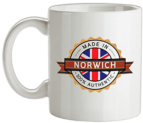 Made in Norwich 100% Authentic - 10oz - Ceramic Mug for Coffee/Tea
