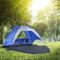 pro.tec Strandmuschel Mullsjö 215 x 135 x 140 cm Pop Up Strandzelt für 2 Personen Halboffen automatisches Campingzelt wasserabweisend Blau/Dunkelgrau