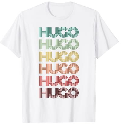 Retro-Vorname HUGO spanischer Junge Geburtstag Namensschild T-Shirt