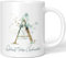 JUNIWORDS Tasse, Amestris-Nemesis, Name Anfangsbuchstabe Initial Alphabet Floral Buchstabe A Monogramm Motiv, Weiß (5433037)