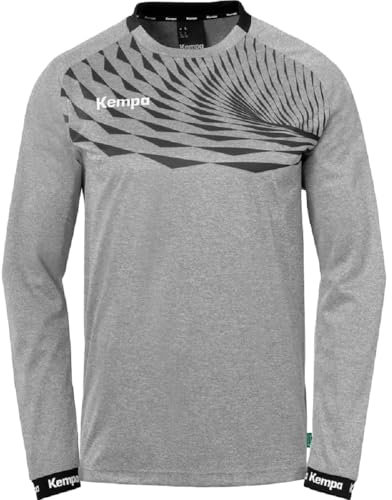 Kempa Herren Wave 26 Longsleeve Jungen Sport Langarmshirt Sport-Pullover, Dark Grau Melange/Anthra, S EU