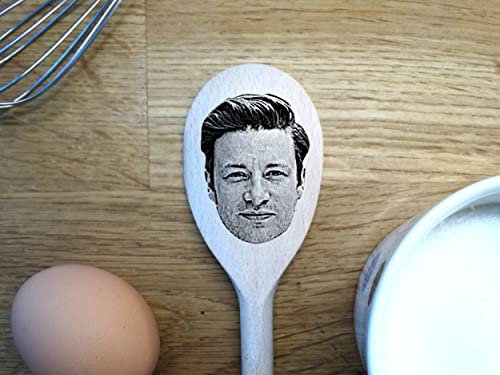 Jamie Oliver Merch Gift Idea Image On A Wooden Spoon-Novelty Memorabilia Birthday Christmas Present