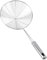 TREGOO Trichter Stainless Steel Frying Strainer Frying Spoon Noodles Dumplings Cooking Tools Kitchen Gadgets. (Color : Silver, Size : 35x15cm)