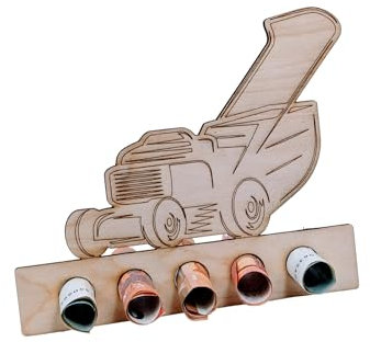 Geldgeschenk Verpackung - originelles Holz Geldgeschenk - Geschenkidee für Männer und Frauen zum Geburtstag (Rasenmäher)
