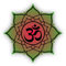 WildeBabsKLBT 11cm Hochwertiger Premium Auto-Aufkleber Sticker Decal Autoaufkleber Klebefolie Mandala Om Zeichen Regenbogen Boho-Stil Ugadi Yantra Dkyil Om Grün Rot M88