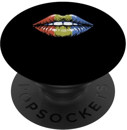 Regenbogen Kiss Kuss Kussmund PopSockets mit austauschbarem PopGrip