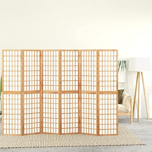 Rantry Faltbarer Paravent mit 6 Paneelen, japanischer Stil, 240 x 170 cm, Raumteiler