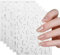 Nagelsticker 6 Blatt Glitzer Wellenlinie Nagelsticker Selbstklebend Nagelaufkleber Silber Fingernägel Aufkleber Nail Art Stickers Nageldesign Zubehör DIY