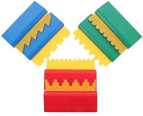 HOODANCOS Plastic Draw Scraper 6PCs Set Model Detail Brush for Boys and Girls' Early Learning Painting Accessories
