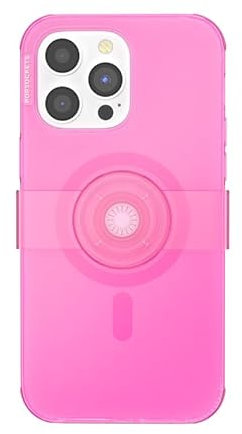 PopSockets iPhone 14 Pro Max Case with MagSafe, Phone Case for iPhone 14 Pro Max, Grip Sold Separately, Wireless Charging Compatible - Baeby Pink