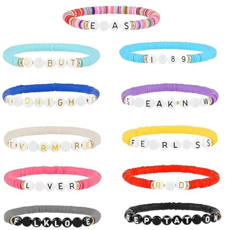 11-teiliges Freundschaftsarmband-Set, kreative, inspirierende Armbänder, Freundschaftsarmbänder, Geschenke für Mädchen, Jungen, Musikliebhaber, Fans, Freunde