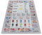 Stilvoll Günstig by ELMM Kinderteppich Teppich Kinderzimmer Spielzimmer Grau 160 x 230 Alphabet Buchstaben Zahlen Tiere Kurzflor