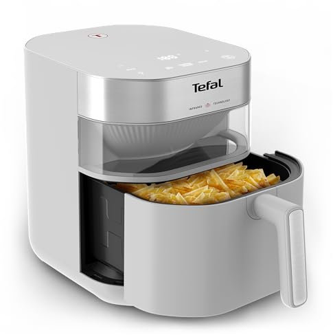 Tefal EY831G Freidora de aire caliente Easy Fry Infrarrojos, tecnología infrarroja, gran contenido, resultados crujientes, ventana de visualización, fácil limpieza