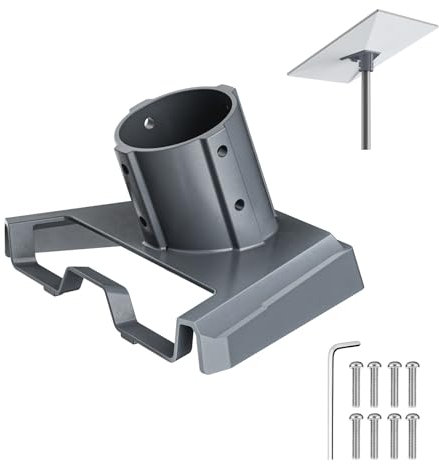 Verbesserter Starlink V3 Rohradapter – Passend für 1-2 Stangen, Aluminiumlegierung mit 8-Schrauben-Befestigung, Neigbar für optimale Ausrichtung, Pulverbeschichtet für Wetterbeständigkeit