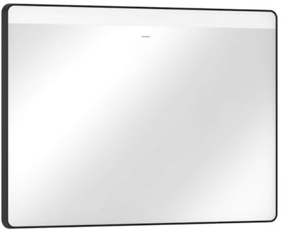hansgrohe Xarita Lite Q Spiegel, horizontale LED-Belechtung, 1000x30x700mm, Wandschalter, 54959, Farbe: Mattschwarz