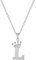 Casxyue Buchstabe Halskette Für Damen Mädchen Silber Halskette Schmuck Anfangsbuchstaben Anhänger mit Zirkoniasteinen Halskette Geburtstagsgeschenk Weihnachtsgeschenke für Frauen (L)