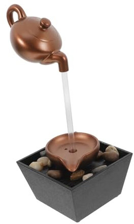 BESPORTBLE Fuente De Agua para Escritorio Compacta con Luces Led Fuente Decorativa De Mesa Zen para Oficina Casa USB Adorno Relajante Interior Jardín