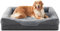 FURTIME Orthopädisches Hundebett Grosse Hunde mit Eierschalen-Memory-Schaum, Abnehmbar und Waschbar, rutschfeste Hundekorb, Hochrand-Hundesofa, 107 * 81 * 19cm