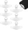 BOHUIZ 6 Stück Handykette Universalpads, Edelstahl Handykette Halterung Handy Lanyard Patch Handy Kette Halterung Lanyard Patch für Meisten Phones Anti Verlust（Silber）