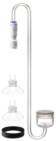 Generisch CO2 Diffusor 20/25/30/35/40cm Acrylglas inkl. Rücklaufventil u. 1-klick Aquarium (25cm)