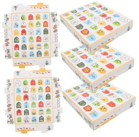 Holibanna 5 Stück Teiliges Ramadan Adventskalender Countdown für Eid Mubarak Dekorationen Diy Überraschungen für Festlichkeiten und Feiern für Ramadan Partys und