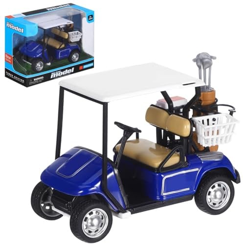 DEARMAMY Golfwagen-Modell Aus Legierung Realistisches Golf Cart Als Schreibtisch-Dekoration Für Schlafzimmer Arbeitszimmer Und Wohnzimmer Miniatur Für Sammler Und Als Tischornament