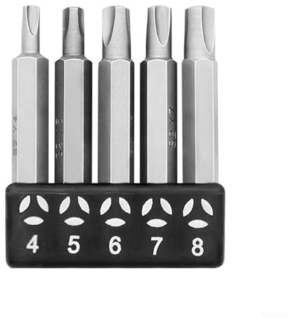 Gdfnmogo Jeu d'embouts de tournevis spéciaux, longueur 50 mm, tige hexagonale de 6,35 mm, comprend un triangle, un type Y, des têtes en U et trois points, construction en métal durable (triangle prune