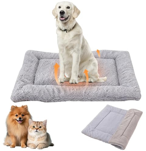 BUKLUKE Hundematte 70 x 93 cm Flauschig Hundekissen Waschbar Hundebetten | Waschbar Hundekissen Rutschfeste Unterseite Hundebett Flauschiger Stoff für Welpen Mittelgroße Große Hunde Maschinenwaschbar