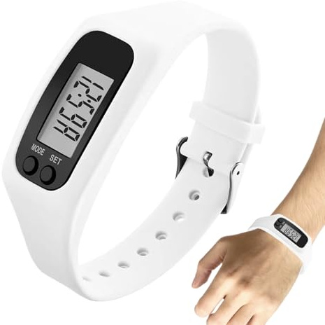 Berriphonia Pedometer Watch for Women, Lightweight LCD Display Watch | Large Screen Watch with Pedometer - for Men Women Seniors Travel Weekend Walking Jogging Hiking Park