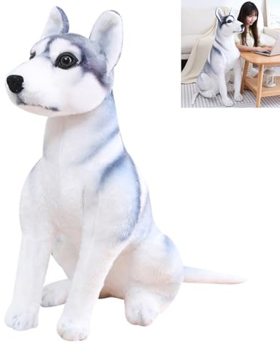 Xiyocadt Husky Kuscheltier, Plüschtier Hund, Kuscheltiere Groß XXL, Husky-Stofftier Riesige Plüsch Spielzeug Geschenk für Junge Mädchen (36CM)