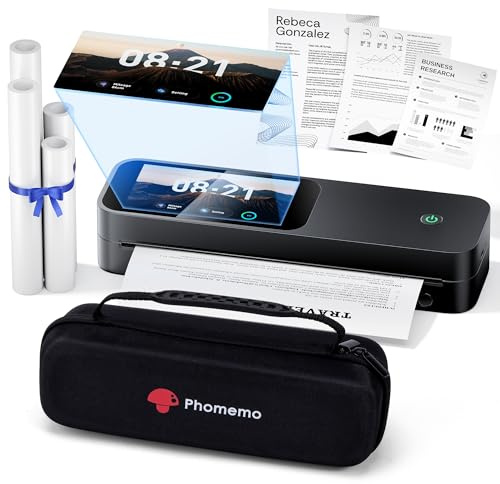 Phomemo M85 Touchscreen Portable Printers Wireless for Travel with Case