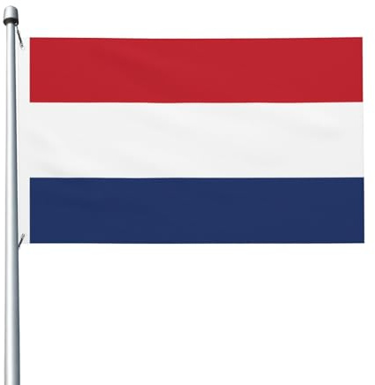 Niederländische Flagge, bedruckte doppelseitige Flagge, 90 x 152 cm (pollos), geeignet für den Innen- und Außenbereich, Festliche/Veranstaltung/Heimdekoration
