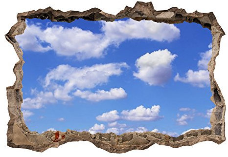 murando - 3D WANDILLUSION 140x100 cm Wandbild - Fototapete - Poster XXL - Loch 3D - Vlies Leinwand - Panorama Bilder - Dekoration - Himmel c-C-0105-t-a