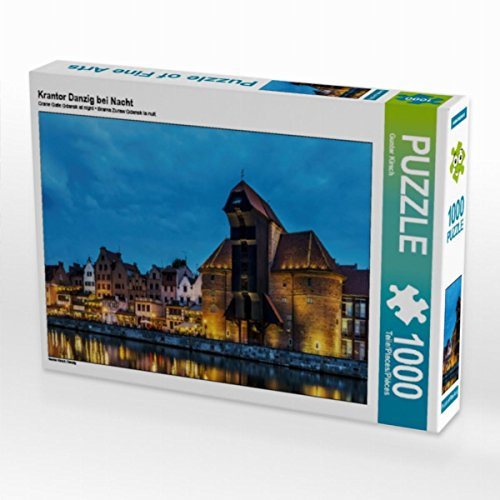 CALVENDO Puzzle Krantor Danzig bei Nacht 1000 Teile Lege-Größe 64 x 48 cm Foto-Puzzle Bild von Gunter Kirsch