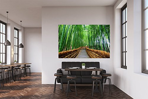 Oedim Wandtattoo Zen | Laufgitter aus Bambus | Dekoration für Zimmer | Vinyl Zimmer | Vinyl | Zimmer | günstig | 130x100cm