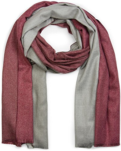 styleBREAKER Damen Schal Farbverlauf Ombre Fransen 72x185cm | Weiche Haptik. elastisches Material. 2-3 mal wickelbar. winterfest. Einheitsgröße. wärmende Qualität.