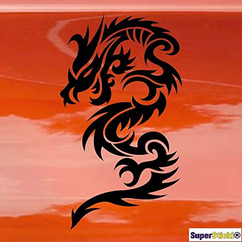 Tribal Drachen Dragon 8 Autoaufkleber Auto Aufkleber Decal Sticker von SUPERSTICKI® aus Hochleistungsfolie für alle glatten Flächen UV und Waschanlagenfest Profi Qualität